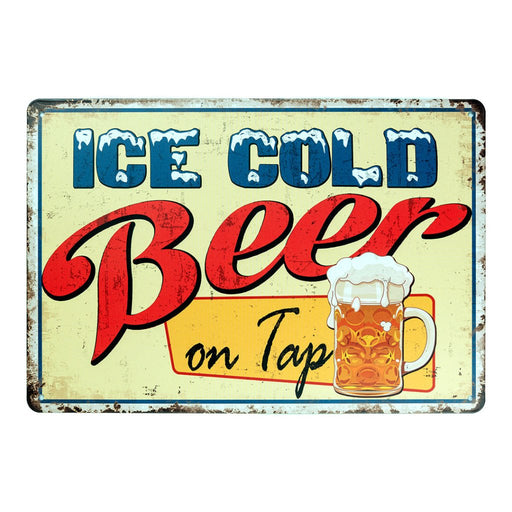 Number Plates Big wall sign - Ice Cold Beer On Tap - eazy wagon