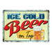 Number Plates Big wall sign - Ice Cold Beer On Tap - eazy wagon