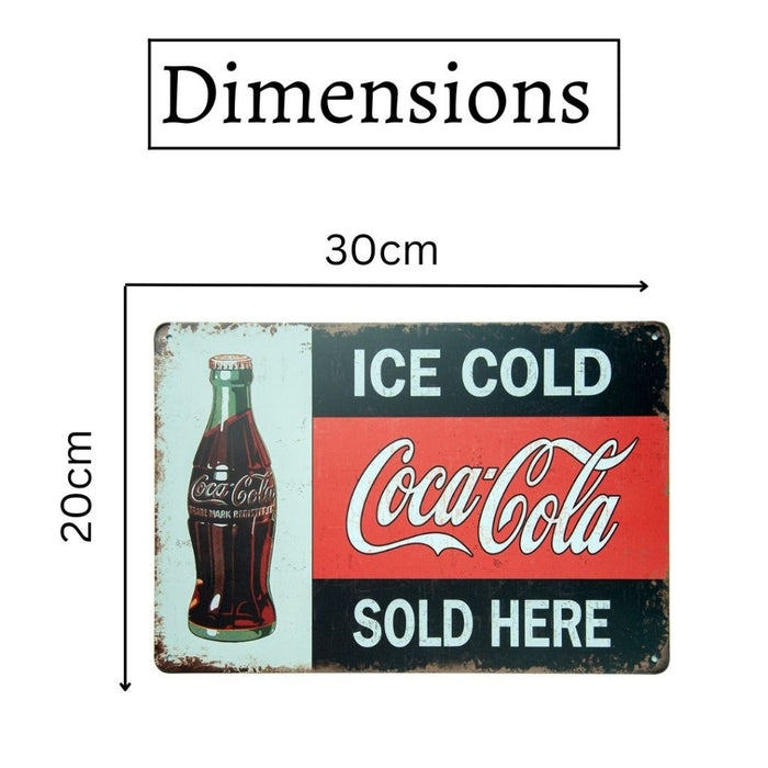 Number Plates Big wall sign - Ice Cold C cola sold Here - eazy wagon