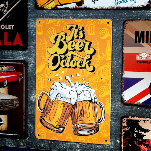 Number Plates Big Wall Sign – It’s Beer O’clock - eazy wagon