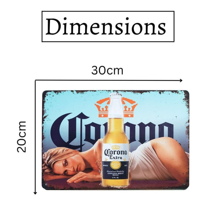 Number Plates Big Wall Sign – Ladie Corona Extra Beer - eazy wagon