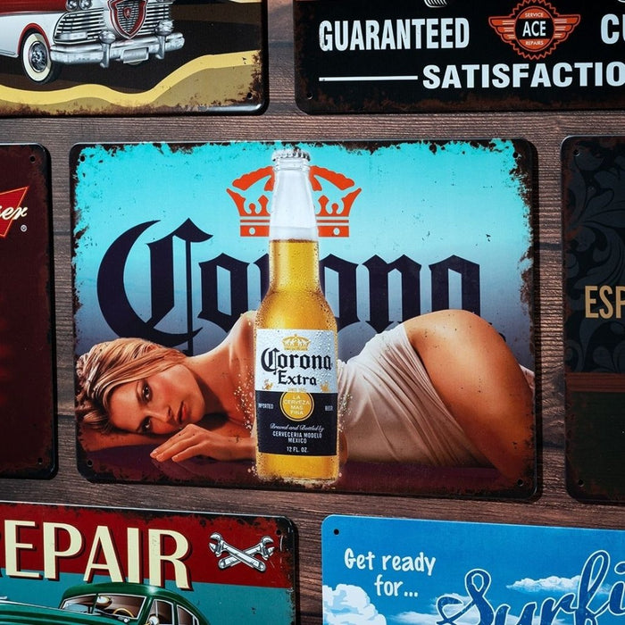 Number Plates Big Wall Sign – Ladie Corona Extra Beer - eazy wagon