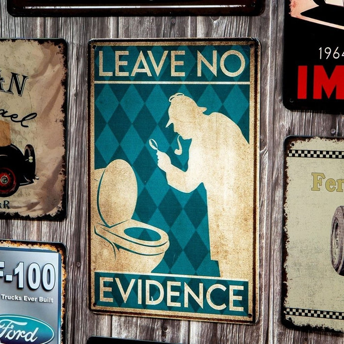 Number Plates Big Wall Sign – Leave No Evidence - eazy wagon