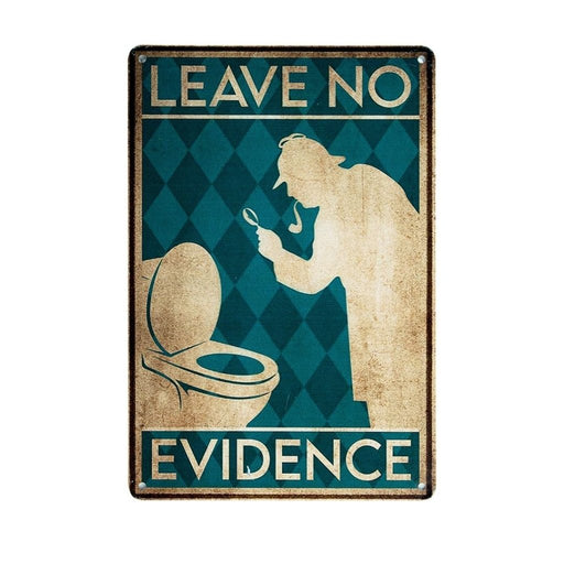 Number Plates Big Wall Sign – Leave No Evidence - eazy wagon