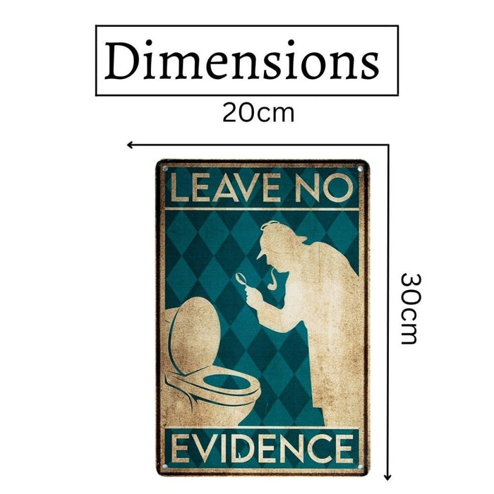 Number Plates Big Wall Sign – Leave No Evidence - eazy wagon