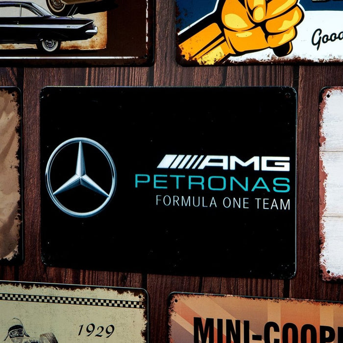 Number Plates Big Wall Sign – Mercedes AMG Petronas Formula One - eazy wagon