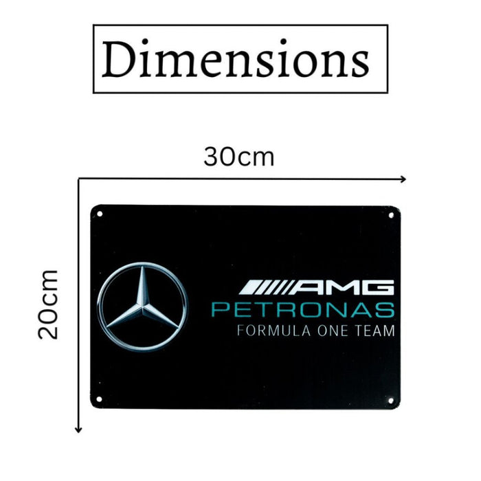 Number Plates Big Wall Sign – Mercedes AMG Petronas Formula One - eazy wagon
