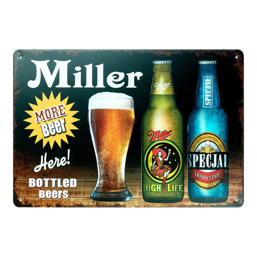 Number Plates Big wall sign - Miller Bottles - eazy wagon