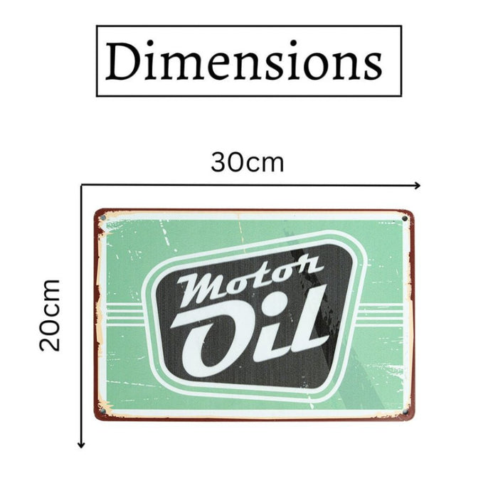 Number Plates Big Wall Sign – Motor Oil - eazy wagon