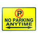 Number Plates Big wall sign - No Parking Anytime - eazy wagon
