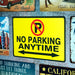 Number Plates Big wall sign - No Parking Anytime - eazy wagon