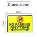 Number Plates Big wall sign - No Parking Anytime - eazy wagon