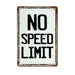 Number Plates Big Wall Sign – No Speed Limit - eazy wagon