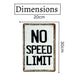 Number Plates Big Wall Sign – No Speed Limit - eazy wagon