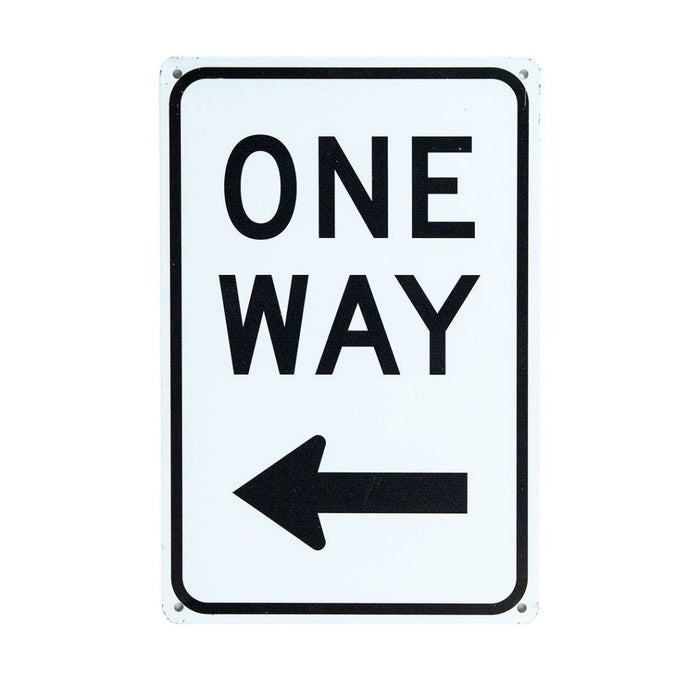 Number Plates Big Wall Sign – One Way - eazy wagon