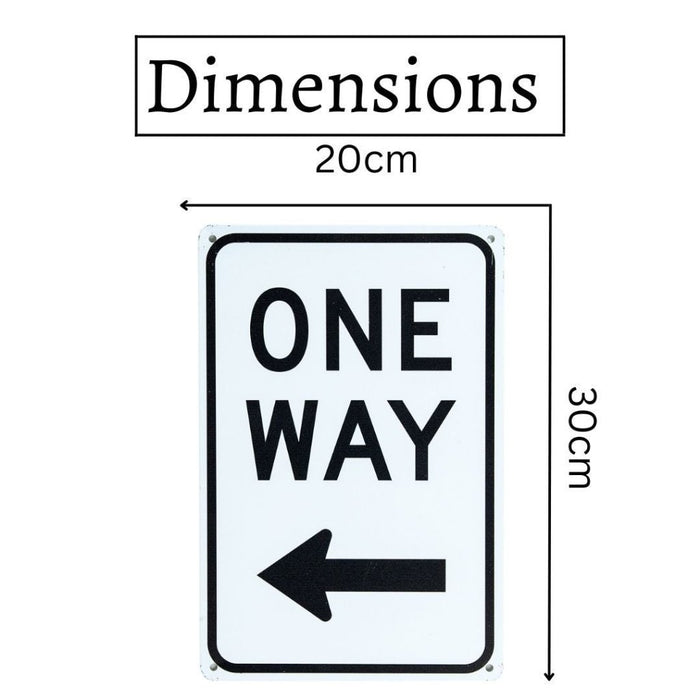 Number Plates Big Wall Sign – One Way - eazy wagon