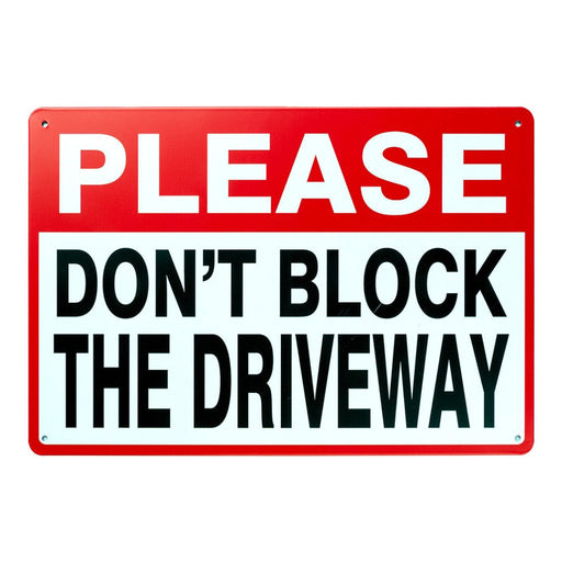Number Plates Big wall sign - Please Don't Block The Driveway - eazy wagon