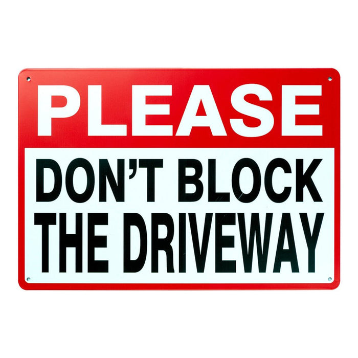 Number Plates Big wall sign - Please Don't Block The Driveway - eazy wagon