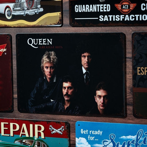 Number Plates Big Wall Sign – Queen Greatest Hits Rock Band - eazy wagon