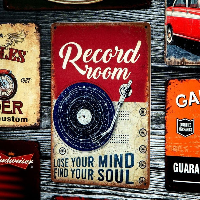 Number Plates Big Wall Sign – Record Room - eazy wagon