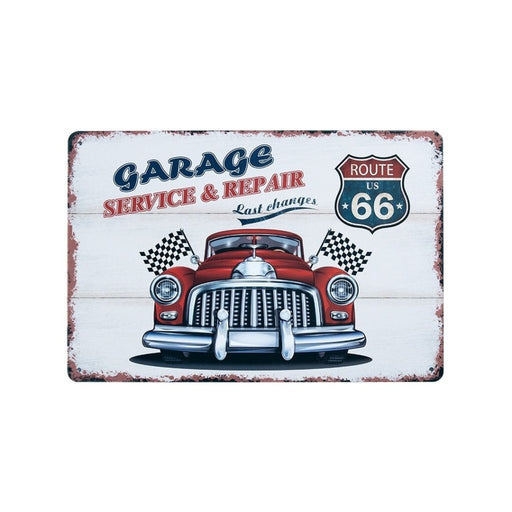 Number Plates Big Wall Sign – Route 66 Garage Service Classic Car - eazy wagon