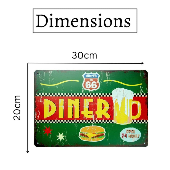 Number Plates Big wall sign - Route66 Diner - eazy wagon