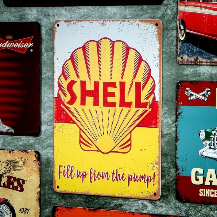 Number Plates Big Wall Sign – Shell Petrol - eazy wagon