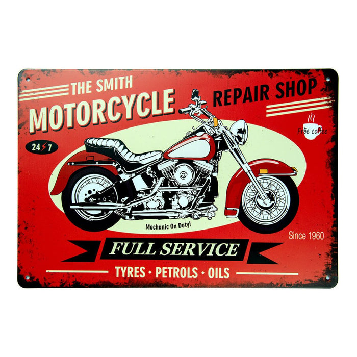 Number Plates Big wall sign - Smith Motorcycle Repair Shop - eazy wagon