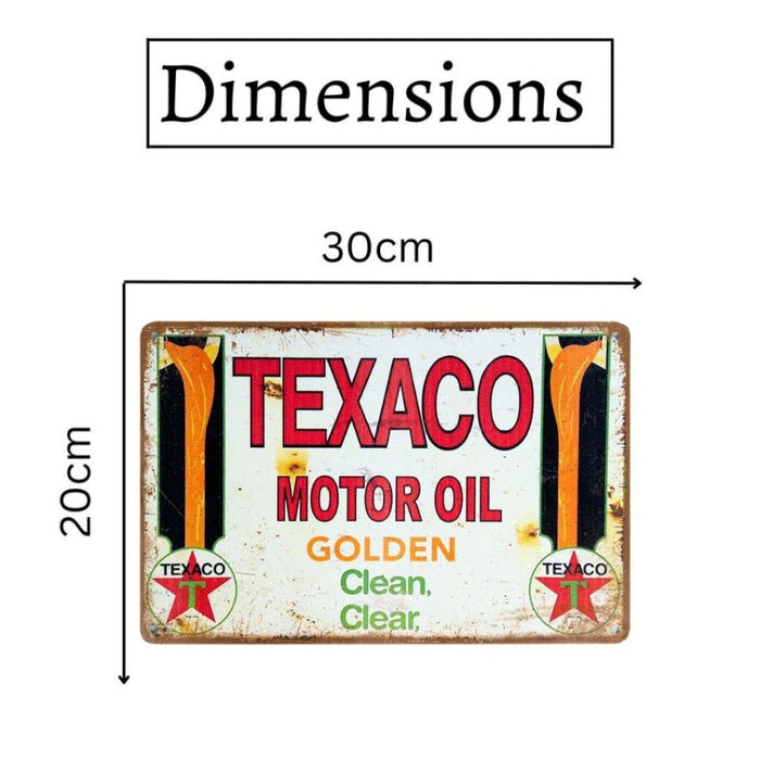 Number Plates Big Wall Sign – Texaco Motor Oil - eazy wagon