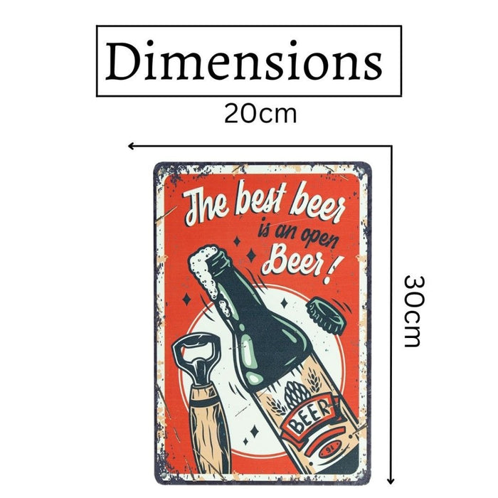 Number Plates Big Wall Sign – The best beer is an open beer - eazy wagon