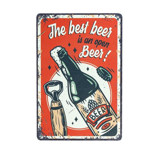 Number Plates Big Wall Sign – The best beer is an open beer - eazy wagon