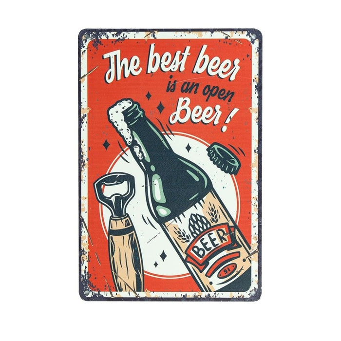 Number Plates Big Wall Sign – The best beer is an open beer - eazy wagon