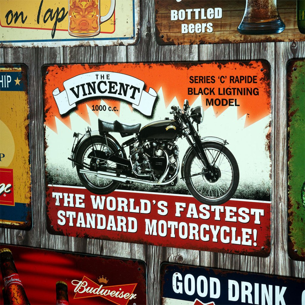 Number Plates Big wall sign - The Vincent 1000cc — eazy wagon