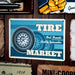 Number Plates Big Wall Sign – Tire Market - eazy wagon