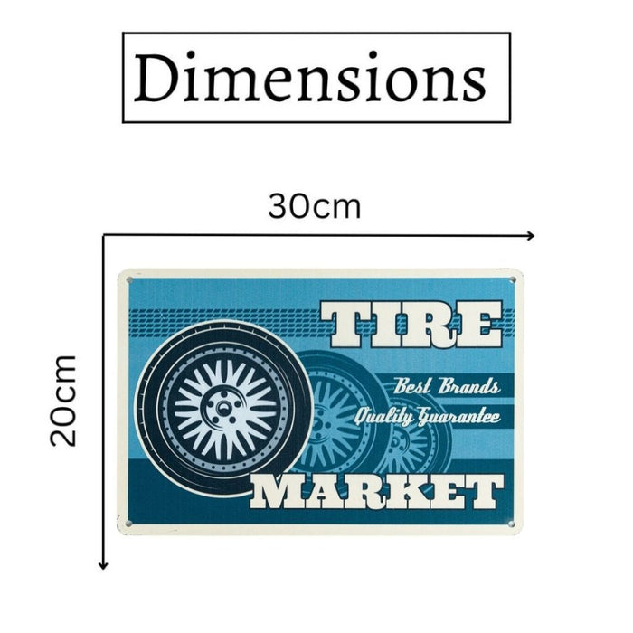 Number Plates Big Wall Sign – Tire Market - eazy wagon