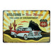 Number Plates Big wall sign - Vintage Car Welcome To New Mexico - eazy wagon