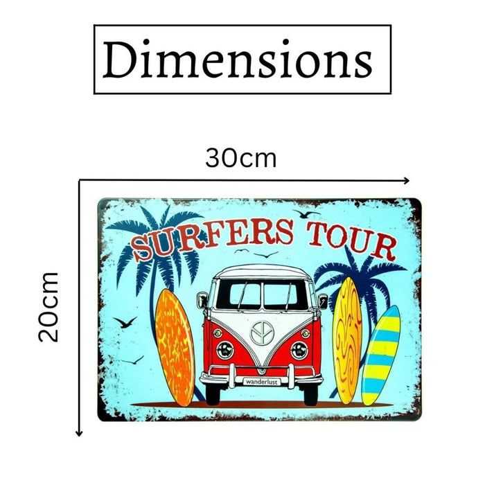 Number Plates Big wall sign - Volkswagen van Surfers Tour - eazy wagon