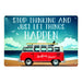 Number Plates Big wall sign - Volkswagen van Surfing Time - eazy wagon