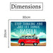 Number Plates Big wall sign - Volkswagen van Surfing Time - eazy wagon