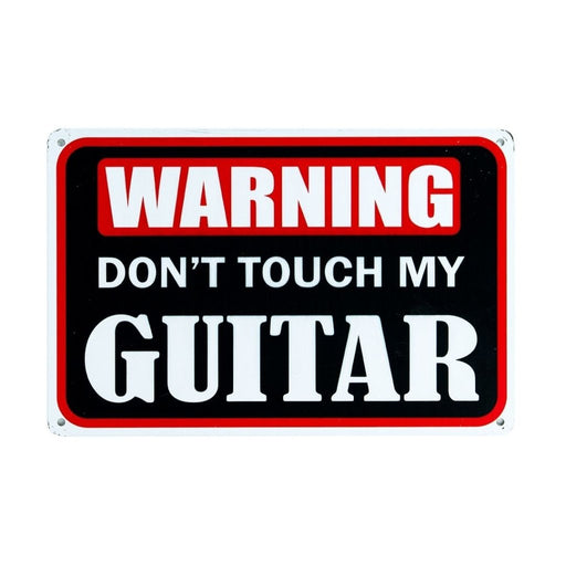 Number Plates Big Wall Sign – Warning Don’t Touch My Guitar - eazy wagon
