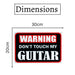 Number Plates Big Wall Sign – Warning Don’t Touch My Guitar - eazy wagon