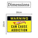 Number Plates Big Wall Sign – Warning Hot Wheels Can Cause Addiction - eazy wagon