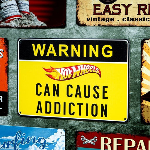Number Plates Big Wall Sign – Warning Hot Wheels Can Cause Addiction - eazy wagon