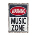 Number Plates Big Wall Sign – Warning Music Zone - eazy wagon