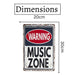 Number Plates Big Wall Sign – Warning Music Zone - eazy wagon
