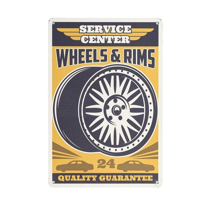 Number Plates Big Wall Sign – Wheels & Rims - eazy wagon