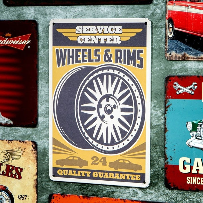 Number Plates Big Wall Sign – Wheels & Rims - eazy wagon