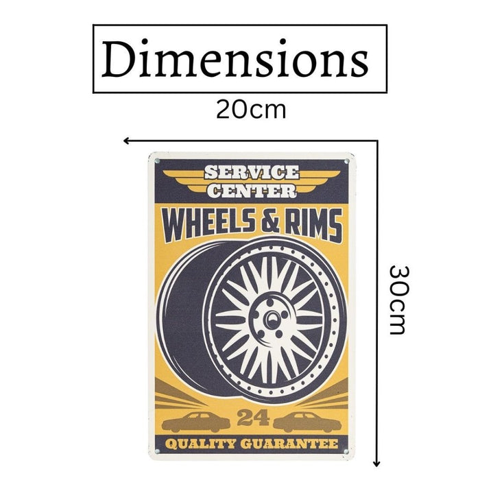 Number Plates Big Wall Sign – Wheels & Rims - eazy wagon