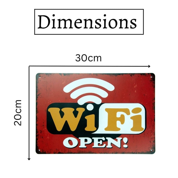 Number Plates Big wall sign - Wi - fi Open - eazy wagon