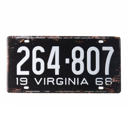 Number Plates wall sign - 264807 Virginia - eazy wagon